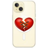 Husa personalizata apple iphone 14, magsafe, stitched heart