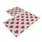 Set 2 Covorase baie Corazon, 60 x 100 cm, 50 x 60 cm, Antiderapant, Alb/Rosu