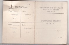 bnk ins GMA ( FGMA) - Gata pentru Munca si Aparare insigna + brevet 1958