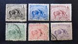 Guiana Franceză 1929&ndash;1940 - Set 6 Timbre Definite &bdquo;Furnicarul Uriaș / Tamanoir&rdquo; -CLF1
