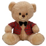 Ursulet de plus cu papion, Puffy Friends, 32 cm