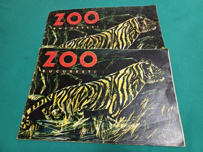 LOT 2 PLIANTE ZOO BUCUREȘTI / GRAFICA TIA PELTZ / ANII 70 *32