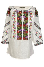 Bluza tip ie dama R24, alb/verde, marime 3XL