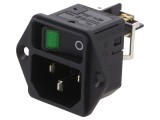 Conector Alimentare AC 15A 250V Soclu Tată IEC 60320