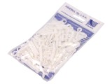 Suport cablu rotund alb 10mm, 100 buc.