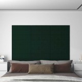 Cumpara ieftin Panouri de perete 12 buc. verde &icirc;nchis 60x30 cm catifea 2,16 m&sup2;