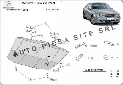 Scut metalic motor Mercedes E-Class W211 fabricat incepand cu 2002 APS-14,092 foto