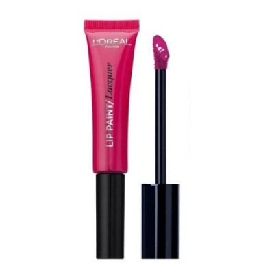 Ruj de buze lichid, Loreal, Lip Paint Lacquer, 102 Darling Pink foto