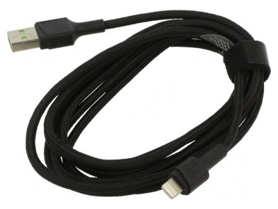 Cablu USB 2.0 Apple Lightning 0.3m Negru foto
