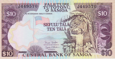 Bancnota Samoa 10 Tala (2005) - P34b UNC foto