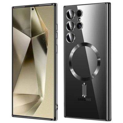 Husa pentru Samsung Galaxy S24 Ultra - Techsuit Luxury Crystal MagSafe - Black foto