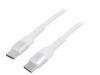 Cablu USB C 0,5m Alb, Akyga