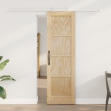 vidaXL Ușă glisantă Natural și Alb 61 x 198,5 cm Lemn masiv de pin 3445476