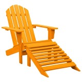 Cumpara ieftin Scaun de gradina Adirondack otoman portocaliu lemn masiv brad