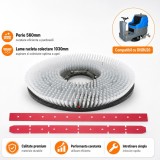 Kit intretinere masina de spalat pardoseli industriala DISBU20, perie 560mm si lame racleta colectare 1030mm
