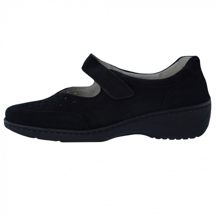 Pantofi dama, din piele naturala, marca Waldlaufer, cod 607315-191-001-01-04, negru