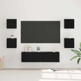 VidaXL Set comodă TV 6 pcs Stejar negru Mediu 120 x 30 x 30 cm