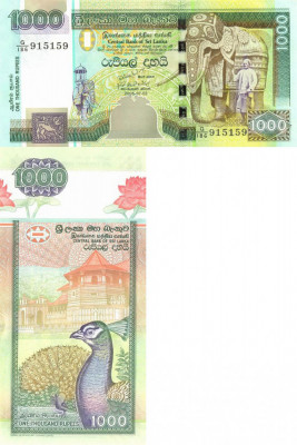 SRI LANKA █ bancnota █ 1000 Rupees █ 2006 █ P-120d █ UNC █ necirculata foto