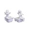 Set doua sfesnice ingeras din portelan alb PK-21