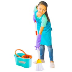 Set de curatenie pentru copii, galeata si mop, 7Toys
