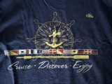 SH Tricou de la Costa Cruise cu inscriptia &quot;Cruise. Discover. Enjoy&quot;, marimea M, bleumarin spre negru, bumbac