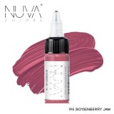 Tus Micropigmentare NUVA Colors 15ml: Microblading, Eyeliner, Sprancene - Nuante Variate (Boysenberry Jam, Black, Brown)