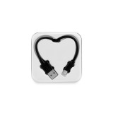 Cablu Date &amp; Incarcare MicroUSB - Heart (Negru)