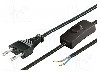 Cablu alimentare AC, 1.5m, 2 fire, culoare negru, cabluri, CEE 7/16 (C) mufa, Goobay - 51350