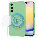 Husa silicon Samsung Galaxy A25 5G Techsuit SoftFlex MagSafe, verde deschis