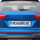Suport Numar Inmatriculare Mega Drive Metalizat Silver 1 Buc 138859 R15MST