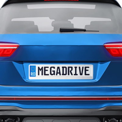 Suport Numar Inmatriculare Mega Drive Metalizat Silver 1 Buc 138859 R15MST foto