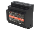 Alimentator cu buffer 12VDC 5A pentru şină DIN, protecţie OVP, SCP