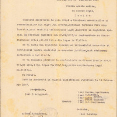 HST A887 Act dizolvare Reuniunea meseriașilor comercianților Făget 1947