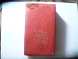 Medalie A 5 -a Aniversare a Republicii Populare Romane ,cutie originala RPR 1952