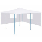 Pavilion pliabil cu 2 pereți laterali, alb, 5 x 5 m, vidaXL