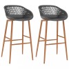 VidaXL Scaune de bar, 2 buc., gri 248154