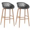 vidaXL Scaune de bar, 2 buc., gri 248154