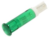 Lampă LED verde plată &Oslash;8mm APEM QS81XXG24 pentru lipit și conectori