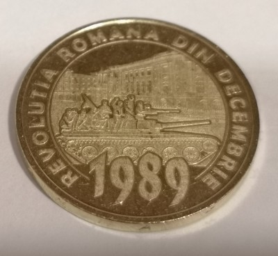 50 bani 2019, Revoluția, Rom&amp;acirc;nia, UNC (din fișic) foto