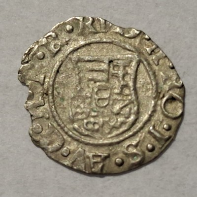 Ungaria 1 denar 1590 KB argint Rudolf ll foto