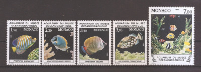 Monaco 1985 - Pești &amp;icirc;n Acvariul Muzeului Oceanografic, MNH foto