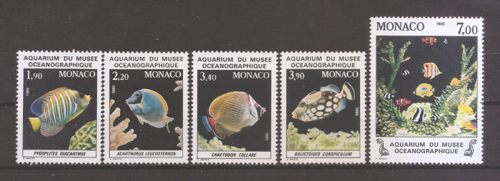 Monaco 1985 - Pești &icirc;n Acvariul Muzeului Oceanografic, MNH