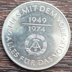 (M199) MONEDA GERMANIA DEMOCRATA (RDG, DDR) -10 MARK 1974, COMEMORARE 25 ANI DDR