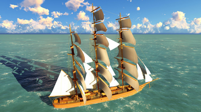 Fototapet autocolant Vacanta pe corabie 2, 300 x 250 cm