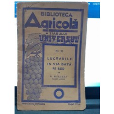 Lucrarile din via data pe rod - D. Halalau