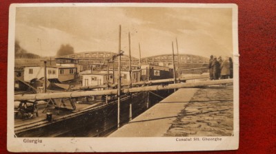 Giurgiu 1938 Canalul Sft. Gheorghe C.P. circ. foto