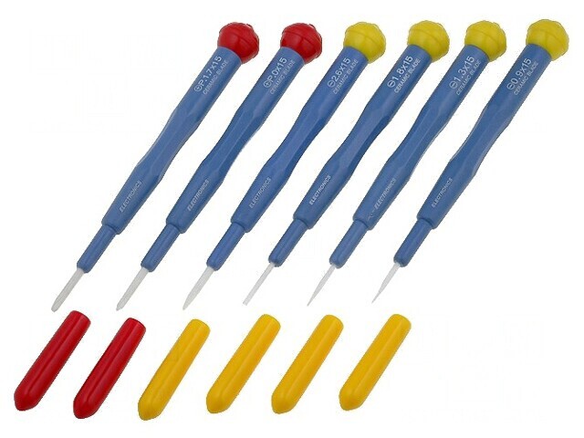 Set Șurubelnițe Reglare Fină 6 Bucăți, Cutie Plastic