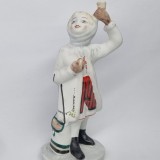 Fetita la colindat - Bibelou (RAR) portelan mat romanesc vechi, vintage