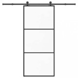 VidaXL Ușă glisantă cu set feronerie, 90x205 cm, sticlă ESG/aluminiu