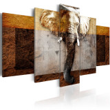 Tablou canvas 5 piese - Forta Africii - 200x100 cm, Artgeist